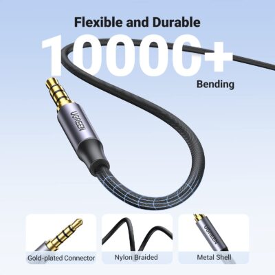 UGREEN 3.5mm Audio Cable Braided 4-Pole Hi-Fi Stereo TRRS Jack Shielded Male to Male AUX C - Image 4
