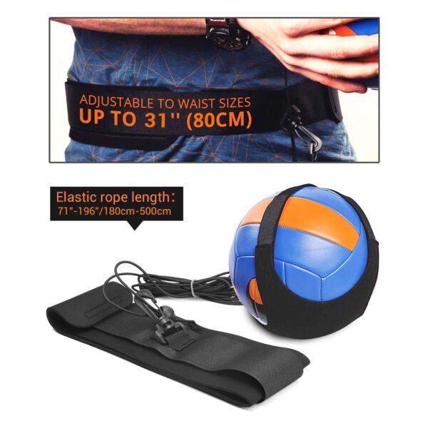 TOBWOLF Volleyball Training Equipment Aid, Elastic Self-Training Volleyball Resistance Ban - Image 6