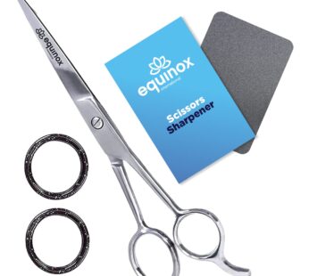 Equinox 6.5″ Professional Hair Cutting Scissors for Men & Women – Ice Tempered, Silver