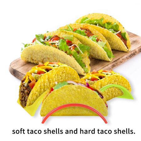 Ximimark 12 pcs Colorful Taco Holder Stand For Soft & Hard Shell Taco Microwave Safe - Image 4