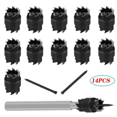 Spot Weld Cutter Set Double Sided 14 Pcs,3/8" HSS Spot Weld Cutter Remover Drill Bits Hex - Image 4