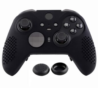 eXtremeRate Black Soft Anti-Slip Silicone Cover Skins, Controller Protective Case for New