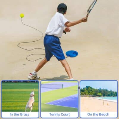 CHEGIF Tennis Trainer Rebound Ball with 2 String Balls, Solo Tennis Training Equipment for - Image 6