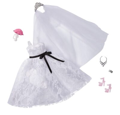 Barbie Fashion Pack: Bridal Outfit Doll with Wedding Dress, Veil, Shoes, Necklace, Bracele