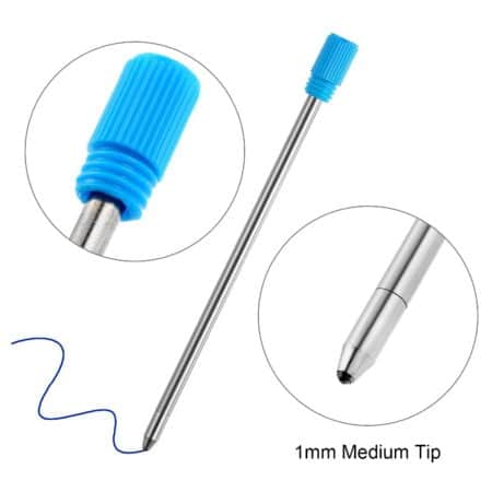 TecUnite 2.75 Inch Ballpoint Pen Refills for Diamond Crystal Stylus Pens and Ballpoint Pen - Image 3