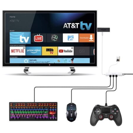 Ethernet Adapter for fire Stick TV Cube, Google Chromecast Ultra, Tivo Stream 4K - Micro U - Image 2