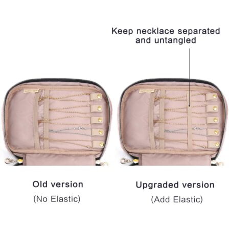 BAGSMART Jewelry Organizer Case Travel Jewelry Storage Bag for Necklace, Earrings, Rings, - Image 4