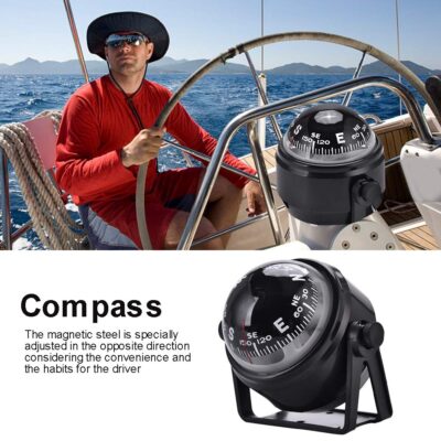 Health Gear Boat Compass Marine Dash Mount, Boat Compass Car Boat Compass Dashboard Marine - Image 2