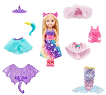 Barbie Dreamtopia Chelsea Doll & Dress-Up Set with 12 Fantasy Fashions & Accessories Theme