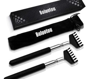 2 Pack Portable Extendable Back Scratcher, Kuvvfe Stainless Steel Telescoping Back Scratch