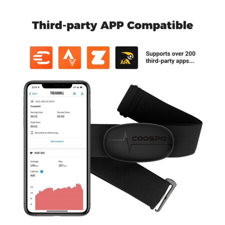 COOSPO H6 Heart Rate Monitor Chest Strap Bluetooth 4.0 ANT+ IP67 Chest Heart Rate Sensor f - Image 3