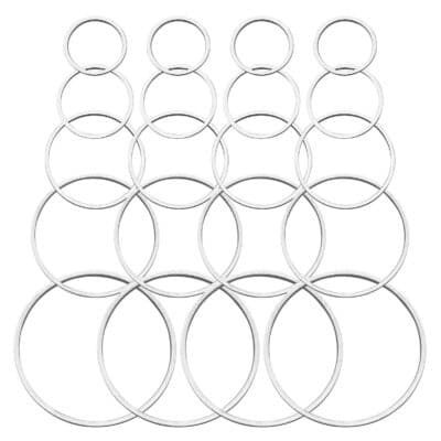 50Pcs Round Earring Beading Hoop Rings,Earring Finding Open Bezels Linking Rings Beading H