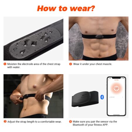 COOSPO H6 Heart Rate Monitor Chest Strap Bluetooth 4.0 ANT+ IP67 Chest Heart Rate Sensor f - Image 7