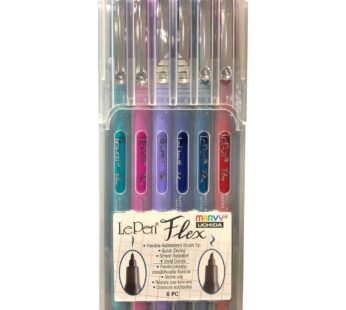 UCHIDA LePen Porous Point Pen, Magenta, Amethyst, Navy, Burgundy, Teal 6 per Set