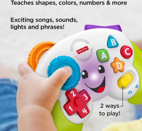 Fisher-Price Laugh & Learn Baby & Toddler Toy Game & Learn Controller Pretend Video Game w - Image 3