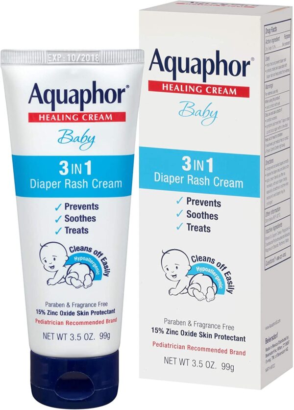 Aquaphor Baby Healing Cream 3 In 1 Diaper Rash 3.5 Ounce (100ml)