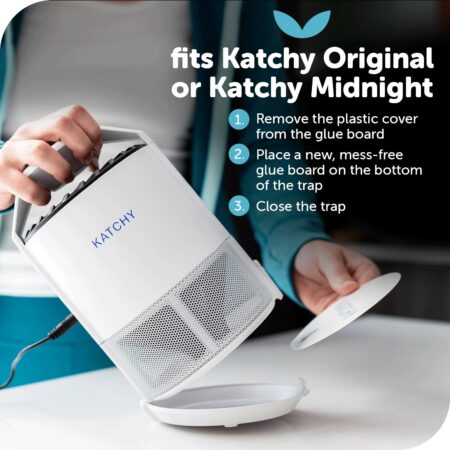 Katchy Original and Midnight Glue Board Refills (4 Pack) - Indoor Insect Trap Glue Board R - Image 4