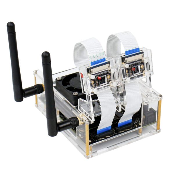 Yahboom Acrylic Case for NVIDIA Jetson Nano Compatible with 4GB (B01 & A02) & 2GB with Coo