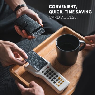 VULKIT Pop Up Wallet, Leather Automatic Credit Card Holder Wallet RFID Blocking Bifold Poc - Image 5