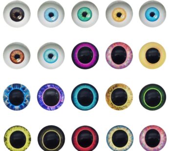 30 Pairs 12mm Owl Bird Human Pupil Glass Eyes Realistic Pair for Clay Dolls Sculptures Cra