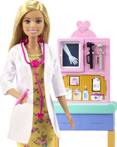 Barbie Careers Doll & Playset, Pediatrician Theme with Blonde Fashion Doll, 1 Patient Doll - Image 5