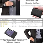 Outrip Genuine Leather Business Card Holder Name Card Case Credit Card Wallet with ID Wind - Image 5
