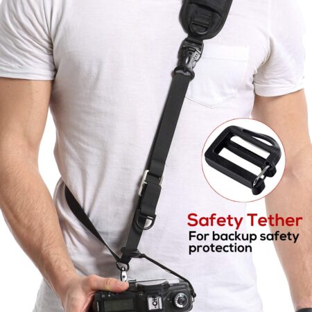 waka Rapid Camera Neck Strap with Quick Release and Safety Tether, Adjustable Camera Shoul - Image 4