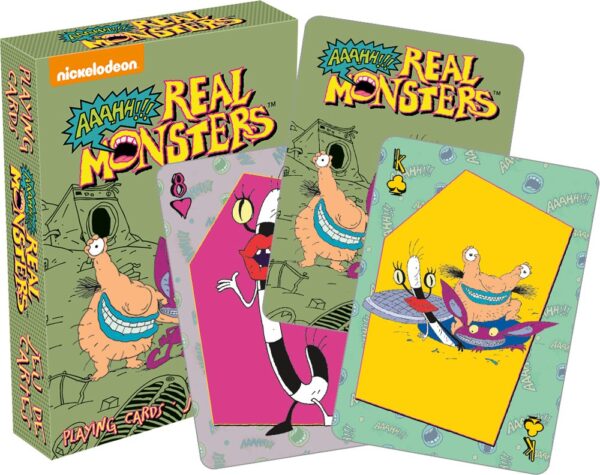 AQUARIUS Real Monsters Playing Cards - Ahhh! Real Monsters Themed Deck of Cards for Your F