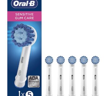 Oral-B Sensitive Gum Care Electric Toothbrush Replacement Brush Heads, 5 Count