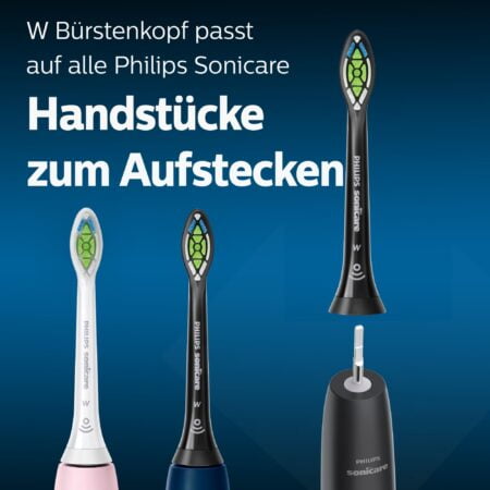 Philips Sonicare Original W2 Optimal White Standard Sonic Toothbrush Heads - 8 Pack in Bla - Image 7