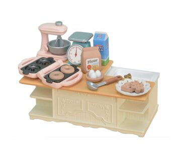 Calico Critters Kitchen Island – Toy Dollhouse Furniture and Accesories Set – Enhance Your