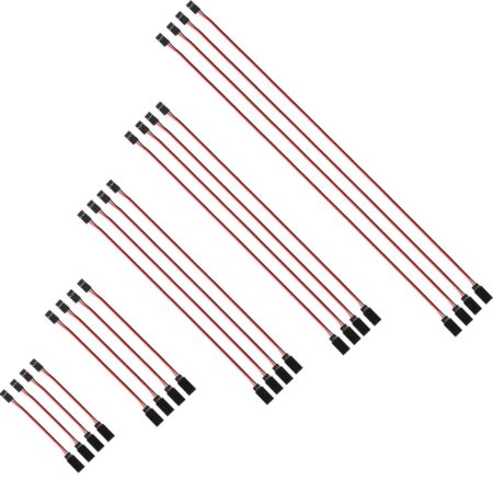 Tecunite 20 Pieces 3-pin Servo Extension Cable Wire Cord Female to Male RC Servo Extension