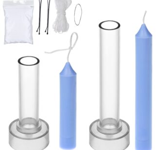 Taper Candle Mold Set-2PC Pillar Candle Molds -Perfect for Making Emergency Candles, Chime