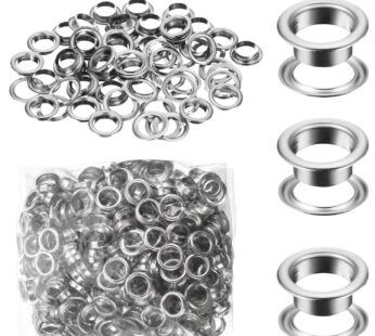 500 Pieces Grommet and 500 Pieces Washer Grommet Kit Finish Grommet Eyelet for Clothes Fab