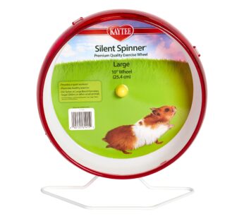 Kaytee Silent Spinner Wheel For Pet Syrian or Large Breed Hamsters, Sugar Gliders and Gerb