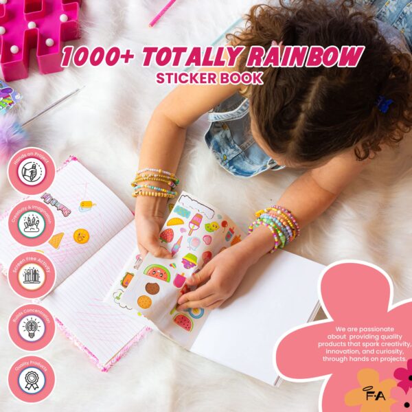 Fashion Angels 1,000+ Totally Rainbow Sticker Book, Includes Fun & Colorful Craft Stickers - Image 2