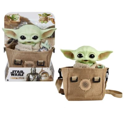 Mattel Star Wars Grogu Plush 10-inch Toy, Character Figure with Soft Body, Sounds & Carrie