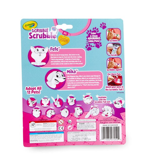 Crayola Scribble Scrubbie Pets, Dog & Cat, Kids Toys, Gift for Girls & Boys, Age 3, 4, 5, - Image 6