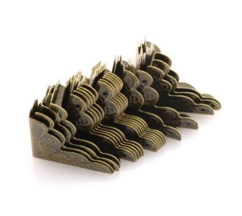 Tegg Box Corner Protector 20PCS Antique Brass Triangle Rattan Carved Wood Case Edge Guard