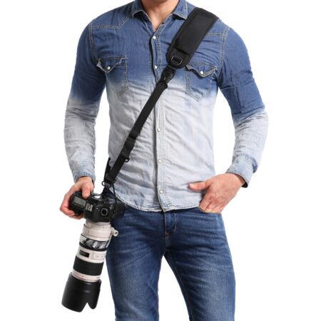 waka Rapid Camera Neck Strap with Quick Release and Safety Tether, Adjustable Camera Shoul