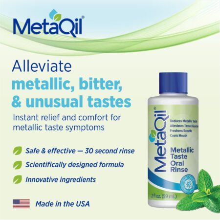 MetaQil Oral Rinse, Proven to Relieve Metallic, Bitter and Other Taste Disorders, Made fro - Image 2