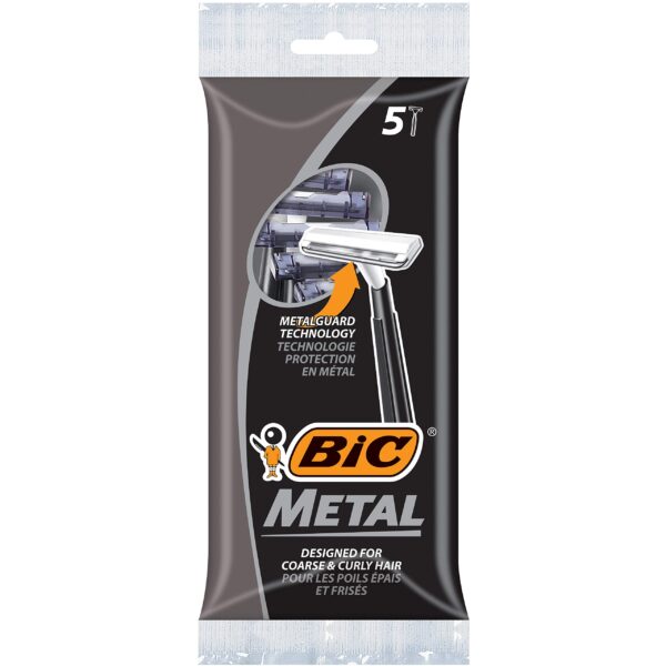 BIC Bic metal men's disposable shaving razors, single blade, 30 count (6 packs of 5 razors - Image 3