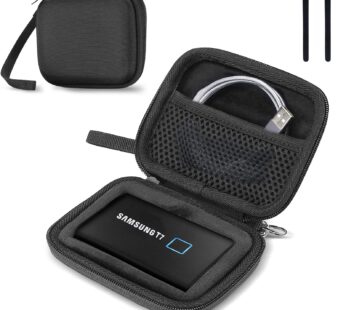 ProCase Hard Carrying Case Compatible for Samsung T7/ T7 Touch Portable SSD with 2 Cable T