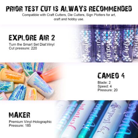 TECKWRAP Holographic Opal Craft Vinyl 12" x 12" 7 Sheets/Pack for Craft Cutters,Sign Plott - Image 5