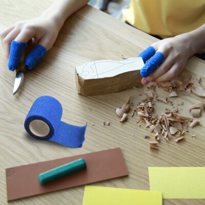 BeaverCraft Cut Resistant Tape Adherent Wrap Tape No-Cut Tape for Wood Carving and Whittli - Image 2