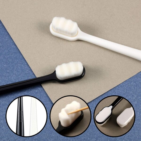 4 Pieces Extra Soft Toothbrushes 20000 Bristle Toothbrush Micro Nano Manual Toothbrush for - Image 3