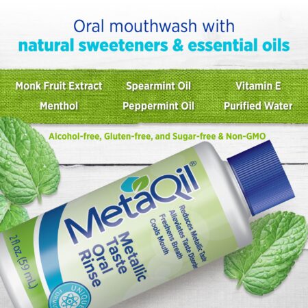 MetaQil Oral Rinse, Proven to Relieve Metallic, Bitter and Other Taste Disorders, Made fro - Image 6