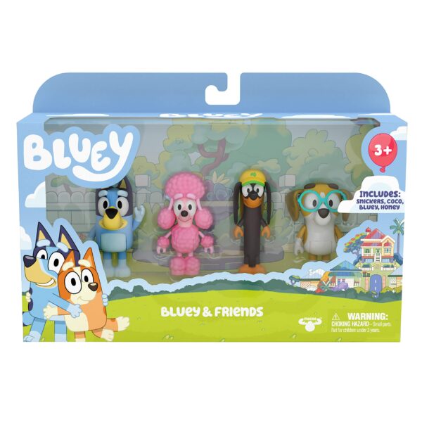 Bluey and Friends 4 Pack of 2.5-3" Poseable Figures - Image 2