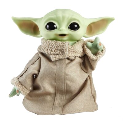 Mattel Star Wars Grogu Plush 10-inch Toy, Character Figure with Soft Body, Sounds & Carrie - Image 5