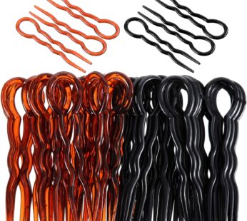 48 Pieces Plastic U Shaped Hair Pins Lady Style Grip Hair Pins Fast Spiral Hair Grip for W